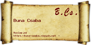 Buna Csaba névjegykártya
