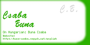 csaba buna business card